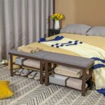 SONGMICS Bamboo Shoe Bench, 3-Tier Shoe Rack Organizer for Entryway, Living Room, Bench Seat Holds Up to 300 lb, 11.9 x 28.3 x 19.2 Inches, Rustic Walnut and Slate Gray ULBS604CG - Image 5