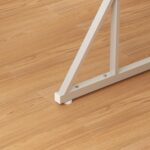 HOMCOM 47"-63" Expandable Dining Table for 4-6 People, Farmhouse Extendable Dining Room Table with Heavy Duty Metal Trestle Base, Rectangle Kitchen Table, Distressed Gray - Image 10