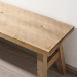 Sawmill Long Wood Bench, 43" Farmhouse Entryway Bench for Living Dining Room, Rustic Entry Way Benches Seat, Solid Wood, Handcraft Finshed, Natural - Image 7