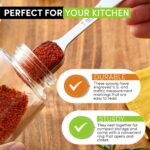 Spring Chef Stainless Steel Measuring Spoons Set of 7 with Leveler, Rectangular Metal Teaspoon & Tablespoon Measuring Spoons for Dry & Liquid Ingredients - Nesting Kitchen Gadgets For Baking & Cooking - Image 5