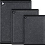 Plastic Cutting Boards for Kitchen, 3-Piece Large Cutting Board Set Dishwasher Safe Chopping Boards with Non-slip Feet and Juice Grooves, Kikcoin - Image 2