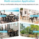 Metal Patio Chairs-Outdoor Chairs Set of 4, Dining Kitchen Metal Chairs, Height Restaurant Stackable Chair Side Bar, 500LBS Weight Capacity - Image 5