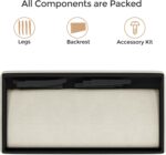 Yaheetech Small Mini Sofa Couch Armless Loveseat Futon for Bedroom, Corduroy Fabric & Easy Assembly, for Small Spaces Living Room,Dorm,Office,Apartment, Beige - Image 9