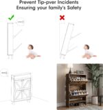 Shoe Storage Cabinet for Entryway,Farmhouse Slim Shoe Cabinet with 2 Flip Drawers,Narrow Freestanding Organizer Storage Rack for Entrance,Hallyway,Brown - Image 9