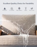 ZANDOR Outdoor Aluminum Patio Furniture - 1 Pcs 3-Seat, All-Weather Metal Modern Outside Sofa with Washable Thick Cushion for Garden/Backyard/Porch, Grey - Image 5