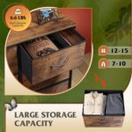 WLIVE Fabric Dresser for Bedroom, Tall Dresser with 8 Drawers, Storage Tower with Fabric Bins, Double Dressers, Chest of Drawers for Closet, Living Room, Hallway, Dorm, Rustic Brown Wood Grain Print - Image 5