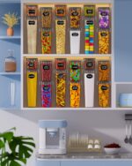 24 PCS Airtight Food Storage Containers with Lids, Kitchen Pantry Organization and Storage, BPA-Free Plastic Scale Food Canisters for Cereal, Flour, Sugar, Dry Food, Include Labels & Marker - Image 8