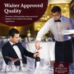 Waiters Corkscrew Wine Opener, Wine Key For Servers Bartenders Sommeliers. Cork Screw Wine Bottle Opener. Stainless Steel & Classic Rosewood Inlay. Serrated Foil Cutter. Magnetic Gift Box - Image 5