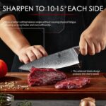 VEROXIS Damascus Chef Knife 8 Inch, Professional Japanese Kitchen Knives Sharp High Carbon Super Steel with Ergonomic Pakkawood Handles, Elegant Gift Box Packaging - Image 7