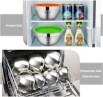 YIHONG 7 Piece Metal Mixing Bowls with Lids for Kitchen, Stainless Steel Set Ideal for Baking, Prepping, Cooking and Serving Food, Nesting Design for Space Saving Storage - Image 5