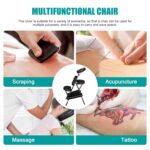 Nova Microdermabrasion Portable Massage Chair Foldable Tattoo Therapy Chair 4 Inches Thickness Sponge Face Cradle Spa Salon Massage Chair (Black) - Image 9