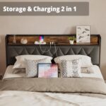 ANCTOR Full Size Bed Frame, Storage Headboard with Outlets, Easy to Install, Sturdy and Stable, No Noise, No Box Springs Needed - Perfect for a Good Night's Sleep - Image 5