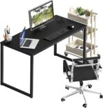 SHW Mission 48-Inch Home Office Computer Desk, Black - Image 6