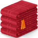 DecorRack Large Kitchen Towels, 15" x 25" Absorbent Dishcloths, 100% Cotton Hand Towels, Plaid Pattern Cleaning Rags, Assorted Set (Pack of 4) - Image 6