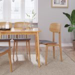 Panana Modern Dining Table 47 Inch Kitchen Table with Solid Wood Leg Oak Finish Dinner Table Dining Room Home Furniture Natural - Image 8