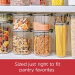 Rubbermaid Brilliance 16-Cup Airtight Food Storage Container with Lid Clear/Grey - optimal for pantry organization flour sugar and food storage - Image 5