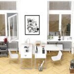 SHW Mission 55-Inch Home Office Computer Desk, White - Image 7