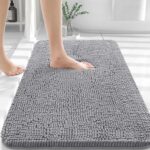 OLANLY Bathroom Rugs 30x20, Extra Soft Absorbent Chenille Bath Rugs, Rubber Backing Quick Dry, Machine Washable Bath Mats for Bathroom Floor, Tub and Shower, Home Decor Accessories, Grey - Image 2
