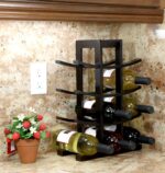 Oceanstar WR1132 12-Bottle Bamboo Wine Rack, Dark Espresso - Image 5