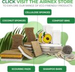 Natural Kitchen Sponge - Biodegradable Compostable Cellulose and Coconut Scrubber Sponge - Pack of 12 Eco Friendly Sponges for Dishes - Image 9