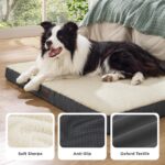 Bedsure Dog Beds Large Sized Dog - Orthopedic Flat Pet Beds with Removable Washable Cover, Egg Crate Foam Puppy Mat, Suitable for Pet Up to 65 lbs - Image 4