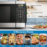 Kenmore KMCMWP09S2-09 Countertop Microwave 6 Auto-Preset Menus, Child Lock, Defrost & Express Cooking Features, 900 Watt, 0.9 Cu Ft, Stainless Steel - Image 4