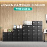 SISESOL 2 Drawer File Cabinet with Lock,Narrow Vertical Filing Cabinet,Under Desk File Cabinets,Black Metal File Cabinets for Home Office,Fit Letter Size,Files Folder,Easy Assemble - Image 8