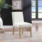 HomePop Kolbe Upholstered Dining Chair - Stain-Resistant Woven Fabric, 19.5" Seat Height, Ideal for 29-31 Inch Tables (Single Pack) - Image 3