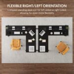 FLEXISPOT L Shaped Standing Desk, 63 x 55 Inch Electric Height Adjustable Corner Desk, Sit Stand Computer Workstation, Preset Controller, Home Office, Black Frame with Black Top - Image 5