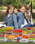 60 PCS Food Storage Containers with Lids(30 Containers & 30 Lids), BPA-Free Plastic Food Containers for Kitchen Storage, Leak Proof, Reusable Meal Prep Containers with Labels & Pen - Image 8