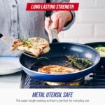 Blue Diamond 9.5” & 11" Nonstick Frying Pan Skillet Set, Diamond Infused PFAS & PTFE-Free Ceramic Pots & Pans, Dishwasher & Oven Safe, Stay Cool Handles, Durable Non Toxic Metal Utensil Safe, Blue - Image 7