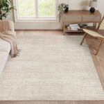 Valenrug Washable Rugs 5x7 - Stain Resistant 5x7 Area Rugs for Living Room, Non Slip Backing Printed Rugs for Bedroom, Folable Machine Washable Area Rug (5'x7', Beige) - Image 2