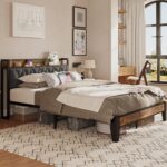 ANCTOR Full Size Bed Frame, Storage Headboard with Outlets, Easy to Install, Sturdy and Stable, No Noise, No Box Springs Needed - Perfect for a Good Night's Sleep - Image 8