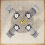 Tribesigns Round Dining Table Wood Kitchen Table for Dining Room, 47" Dinning Room Tables for 4 Adult, Farmhouse Dinner Table with Wooden Tabletop and Cross Base, Rustic Grey - Image 9