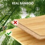 FLEXISPOT Q8 55" Bamboo Standing Desk, Dual Motor 3 Stages Adjustable Height Electric Computer Workstation w/Wireless Charging, Drawer, Quick Install, 220lbs Capacity (Bamboo Tabletop + White Frame) - Image 5