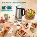 COSORI Electric Kettle, Cool-Touch Double Wall Stainless Steel Insulated, Automatic Shut Off & Boil-Dry Protection, Durable Tea Kettle Boiler & Heater, 1.5L/1500W, Silver - Image 8