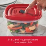 Rubbermaid 16-Piece BPA-Free Plastic Food Storage Set, Red Vented Lids - Microwave, Dishwasher Safe: Perfect for Meal Prep, Leftovers, and Kitchen Organization - Image 6