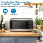 Kenmore KMCMWP09S2-09 Countertop Microwave 6 Auto-Preset Menus, Child Lock, Defrost & Express Cooking Features, 900 Watt, 0.9 Cu Ft, Stainless Steel - Image 3