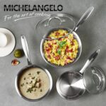 MICHELANGELO Saucepan Set 6pc, 18/10 Stainless Steel Sauce Pan with Lid, Tri-Ply Bottom Sauce Pot Set, Nonstick Saucepan, Induction Compatible, 1QT & 2QT &3QT - Image 8