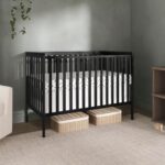 Dream On Me Synergy 5-In-1 Convertible Crib In Black, JPMA & Greenguard Gold Certified, Constructed out of solid reclaimed New Zealand Pine wood, Features 3 mattress height settings - Image 8