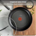T-fal Ultimate Hard Anodized Nonstick Fry Pan With Lid 12 Inch, Oven Broiler Safe 400F, Lid Safe 350F, Cookware, Pots and Pans, Kitchen Frying Pans, Skillets, Home, Dishwasher Safe, Black - Image 3