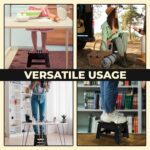 Utopia Home Folding Step Stool - (Pack of 1) Foot Stool with 9 Inch Height - Holds Up to 300 lbs - Lightweight Plastic Foldable Step Stool for Kitchen, Bathroom & Living Room (Black) - Image 7