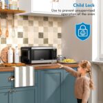 Kenmore KMCMWP09S2-09 Countertop Microwave 6 Auto-Preset Menus, Child Lock, Defrost & Express Cooking Features, 900 Watt, 0.9 Cu Ft, Stainless Steel - Image 5