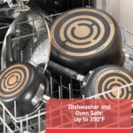 T-fal Signature Nonstick Cookware Set 12 Piece, Oven Broiler Safe 350F, Pots and Pans, Kitchen Cooking Set w/Fry Pans, Saucepans, Saute Pan, Dutch Oven, Griddle, Kitchen, Home, Dishwasher Safe, Black - Image 8