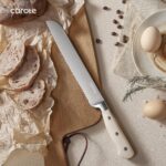 CAROTE 14 Pieces Knife Set with Block, Forged, High Carbon Stainless Steel Sharp Blade Block Knife Set, Dishwasher Safe Cutlery, Cream - Image 9