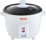 IMUSA USA GAU-00011 Electric Nonstick Rice Cooker 3-Cup (Uncooked) 6-Cup (Cooked), White - Image 2