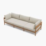 Acanva Modern Outdoor Patio Furniture Set, All-Weather Aluminium Conversation Sectional Sofa with Thick Cushions for Backyard, Garden, Porch, Couch, Beige - Image 10