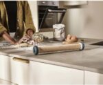 Joseph Joseph PrecisionPin - Rolling Pin with adjustable pastry thickness, Baking and dough rollers, Beech Wood, Pastel Blue - Image 3