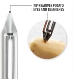 Rada Cutlery Vegetable Peeler (R132), 1.75" Stainless Steel Swiveling Blade, Made in USA, Silver Handle - Image 4