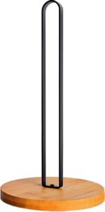 TONLEA Wooden Paper Towel Holder Countertop, Kitchen-Towel-Holder FreeStanding with Non-Slip Base for Bathroom - Image 2
